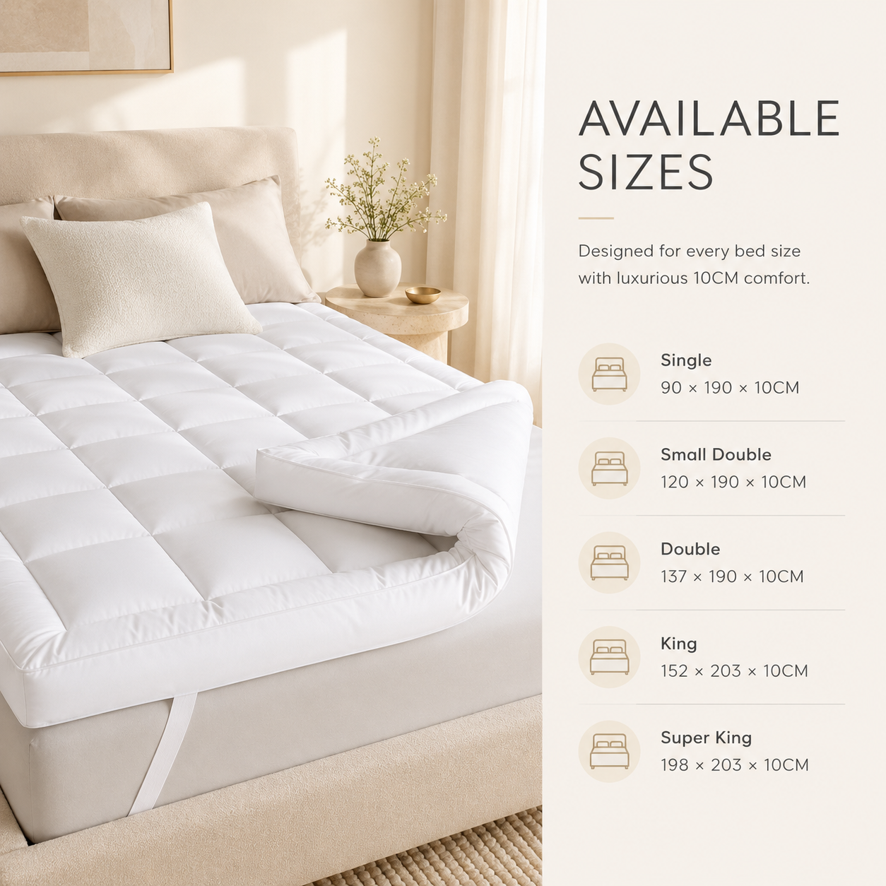 Luxury Extra Thick Mattress Topper